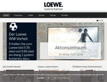 Tablet Screenshot of loewe-galerie-ramser.de